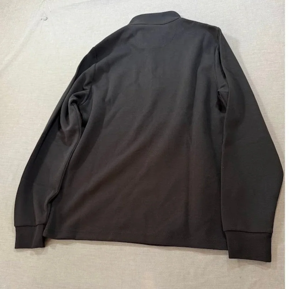 Brooks Brothers Quarter Zip Pullover Sweatshirt Long Sleeve Mens Black S‎ NWOT